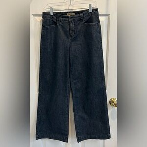 Coldwater Creek Wide-leg Mid-rise Dark Wash Jeans - 10P - EUC!